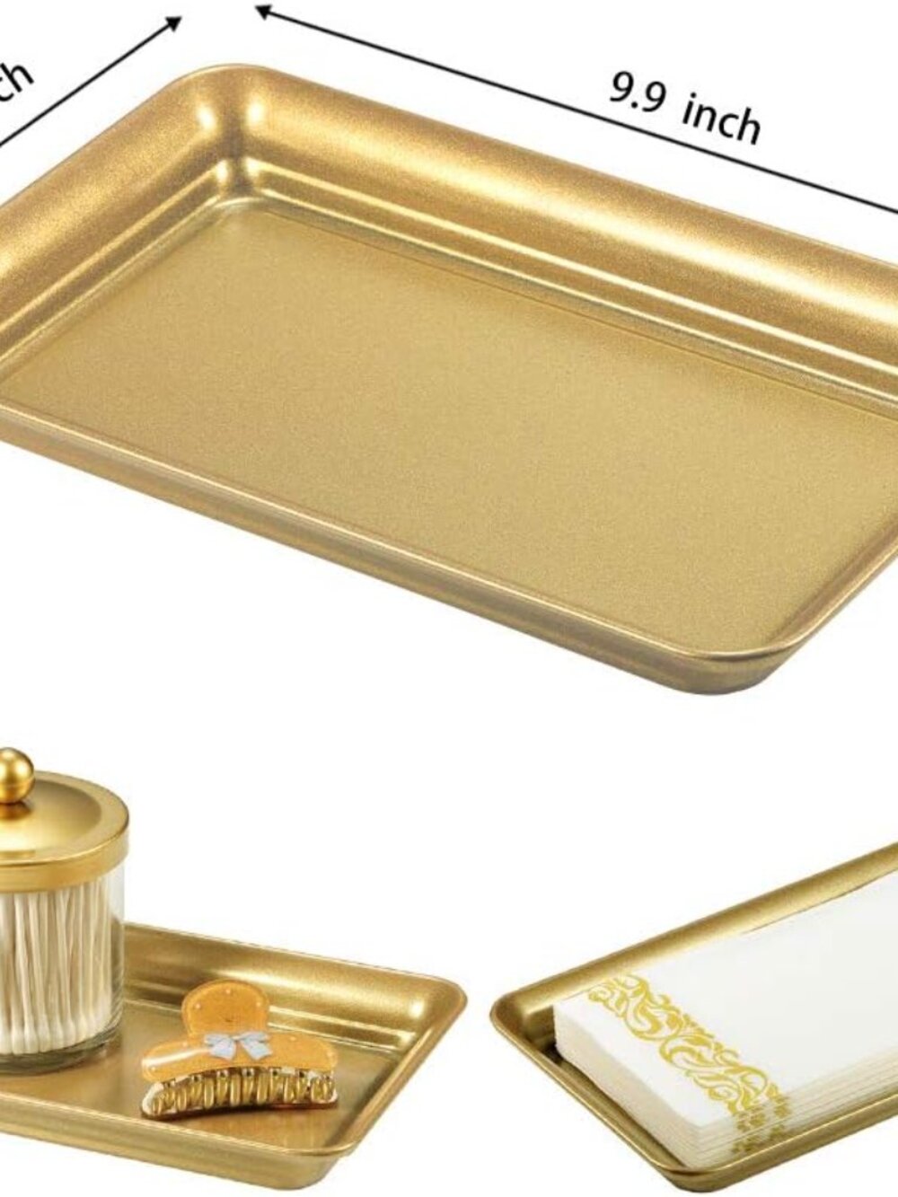 Farmhouse Metal Vanity Tray Guest Hand Towel Dispenser Kitchen Bathroom Decor - Picture 3 of 7